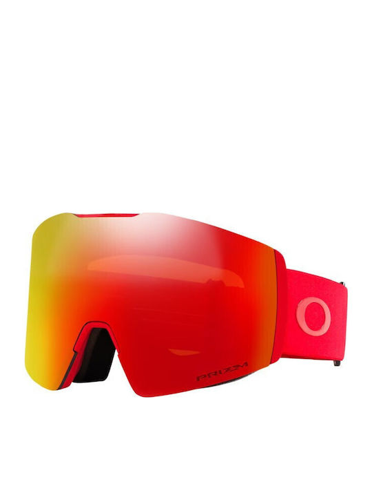 Oakley Fall Line L Ski- & Snowboardbrille Erwachsene Rot mit Linse in Rot Farbe