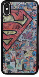 Лъскав черен калъф Superman Galaxy за Apple iPhone X