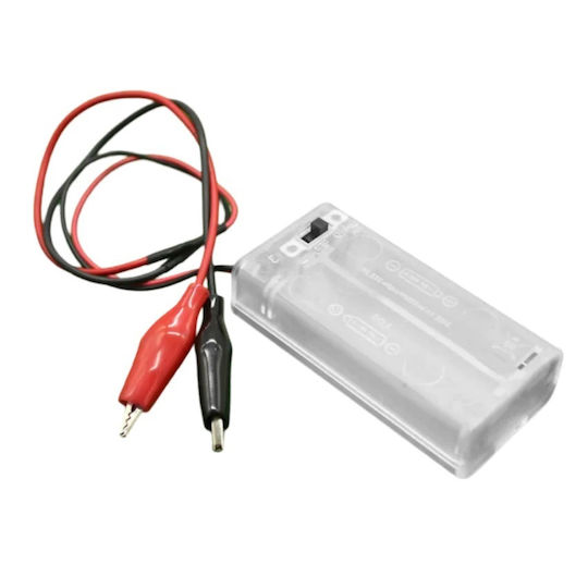 Battery Holder for 2xAA Batteries with Crocodile Clip (YXJ031)