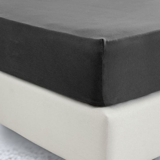 La Luna Super-Doppel 160x200+40cm mit Gummizug Black