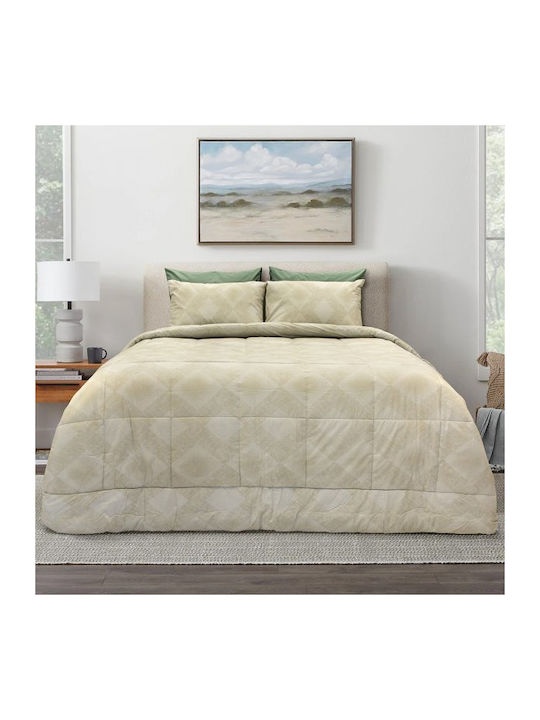 Lino Home Siroco Κουβερλί Μονό Βαμβακερό Μπεζ 160x240cm