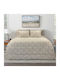 Lino Home Gardenia Κουβερλί Μονό Βαμβακερό Εκρού 160x240cm