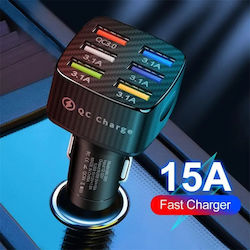 Încărcător Auto cu Porturi 6xUSB-A