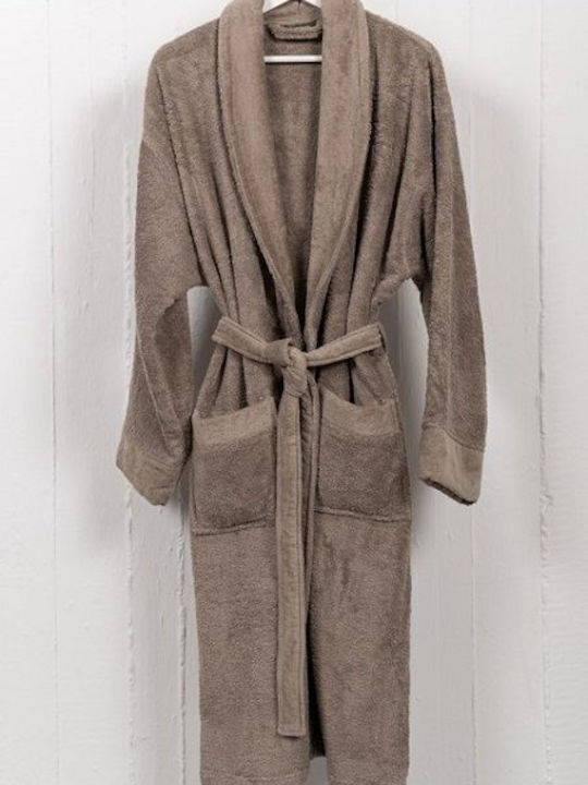 Viokarpet Bademantel mit Kragen Beige (cigar)