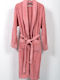 Viokarpet Bathrobe with Collar Dusty Rose