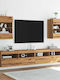 Living Room TV Unit with Lighting Coffee L40xW30xH60.5cm