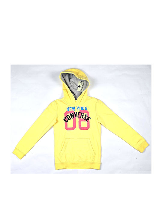 Детски Суичър с Качулка и Джобове Yellow/Fuchsia/Black/Royal Blue