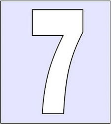 Infosign Sign with Number 7cm 16607