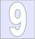 Infosign Sign with Number 7cm 16609