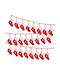 Christmas Decorative Fabric Red Socks L20xW18xH18cm 24pcs