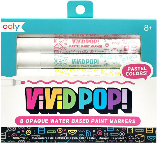 Vivid Pop Paint Markers Set 8 Pastel