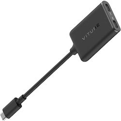 PRO USB-C male σε USB-C 2x female