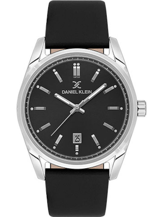 Daniel Klein Men's Watch Battery with Black Leather Strap