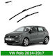 Front Wiper Blade Set Vw Polo 6r1 6c1 2014-2017 600mm 400mm Bosch Aerotwin 3398000079 24" & 16" 2 Pieces