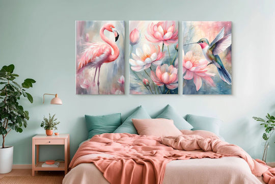 Decowalls Τρίπτυχος Πίνακας σε Καμβά 60x120cm