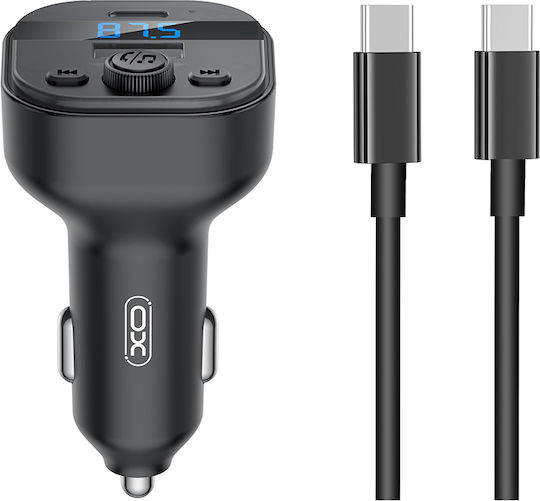 XO FM Transmitter Αυτοκινήτου BCC18 + Type-C Σετ με Bluetooth / Type-C