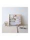 Kids Wooden Bookcase Brown