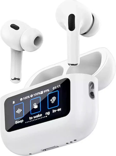 Wiwu T22 In-ear Bluetooth Handsfree Ακουστικά με Θήκη Φόρτισης Λευκά