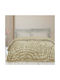 Amelie Line Κουβέρτα Βελουτέ Υπέρδιπλη 220x220εκ. Beige