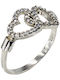 Roloi Kaliamanis Damen Ring mit Zirkonia aus Weißgold 9K