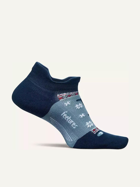 Feetures Light Cushion Tab Athletic Socks Blue 1 Pair