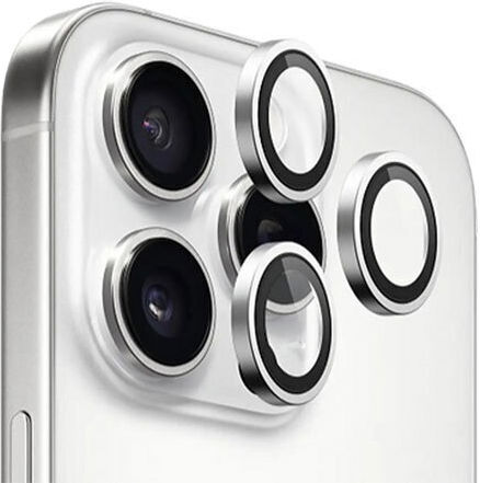 Blueo Lens Προστασία Κάμερας Tempered Glass Ασημί για το iPhone 15 Pro, iPhone 15 Pro Max, iPhone 16 Pro, iPhone 16 Pro Max