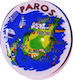 Glasmagnet Karte von Paros