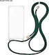 Sonique Back Cover Silicone with Strap Green (M...