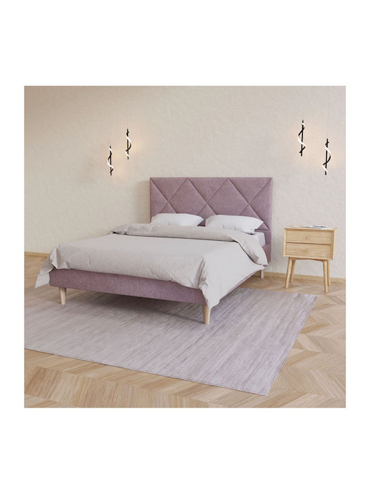 Fortuna Double Bed Upholstered with Fabric Sapi...