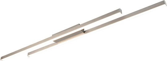 Trio Lighting Πλαφονιέρα Οροφής Ασημί με Ενσωματωμένο LED
