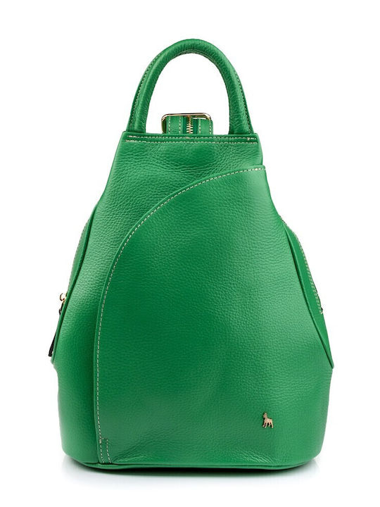 Boxer Leder Damentasche Rucksack Grün