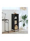Βιβλιοθήκη Μαύρο 33.5x33x107.5εκ.