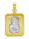 Kiriakos Gofas Pendant Kids Talisman Double Sided Konstantinato made of Gold 9K KN546