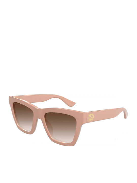 Gucci Damen Sonnenbrille mit Rosa Kunststoff Ge...
