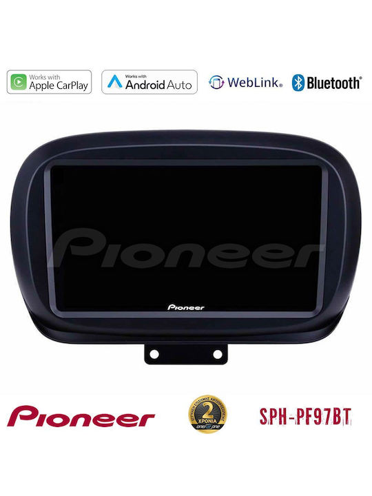 Pioneer Auto-Audiosystem für Fiat 500X 2015-2020 (Bluetooth/USB/WiFi/GPS/Apple-Carplay/Android-Auto) mit Touchscreen 9"