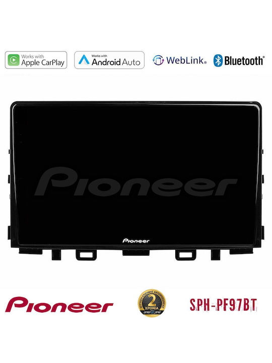 Pioneer Auto-Audiosystem für Kia Stonic / Rio 2018 (Bluetooth/USB/WiFi/GPS/Apple-Carplay/Android-Auto) mit Touchscreen 9"