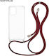 Sonique Armor Clear Silicone Case with Cord for...