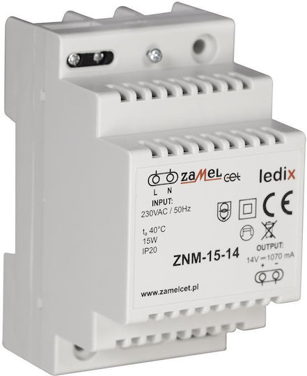Захранване за LED модули Zamel 14V DC 15W ZNM-15-14 LDX10000021
