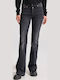 Women's Jean Trousers Flared Black