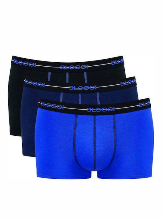 Sloggi Start Hipster Men's Boxers Black-blue 3Pack