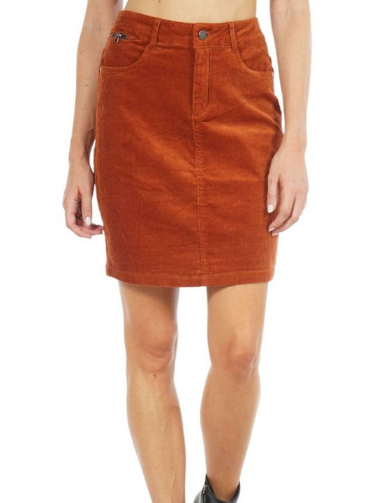 Fransa Mini Skirt Coffee