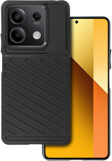 Back Cover Tempered Glass Μαύρο (Redmi Note 13 5G)