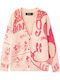 Kinderstrickjacke Gestrickt Rosa Minnie