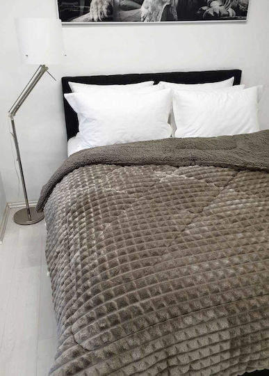 Le Blanc Husă de pătură Super Dublu 220x240cm Comfort Moka 700 g/mp²Gsm