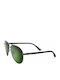 Polar Unisex Sonnenbrille mit Gray Metall Gestell und Grün Polarisiert Linse P760-048
