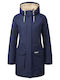Women's Long Lifestyle Jacket for Winter Blue