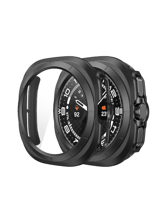Techsuit Defense360 Pro Пластмасов Калъф със Стъкло в Черен цвят за Samsung Galaxy Watch Ultra (47 мм)