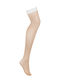Women's Pantyhose 15 Den with Stitch White