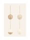 Hanging Ornament Set Beige 4pcs