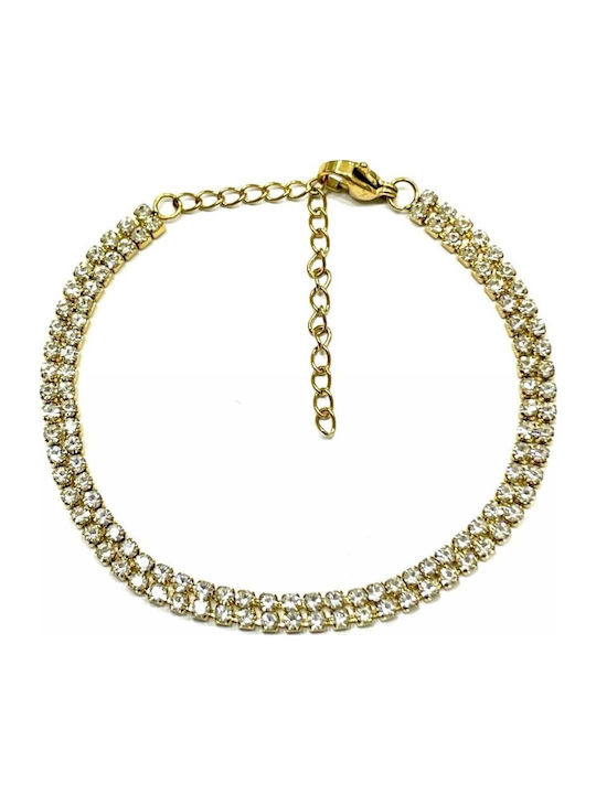 Kostibas Fashion Women's Bracelet made of Steel Gold Plated